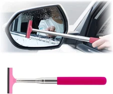 Car Rearview Mirror Wiper, Retractable Auto Glass Squeegee, Water Cleaner