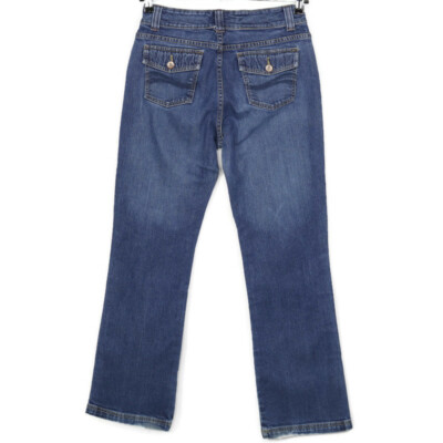 Lee Womens Natural Bootcut Jeans Just Below The Waist 10 Medium 28 X 31 Stretch