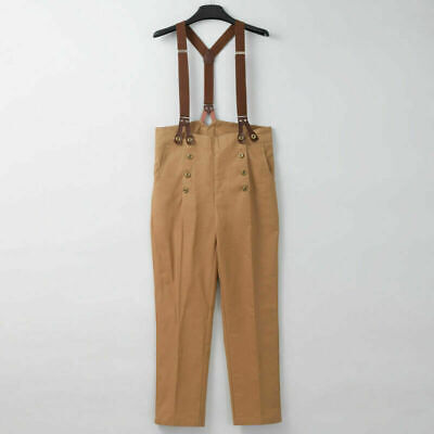 Retro Victorian Men's Cosplay High Waist Cut Suspender Pants Retro Victorian Men's Cosplay High Waist Cut Suspender Pants