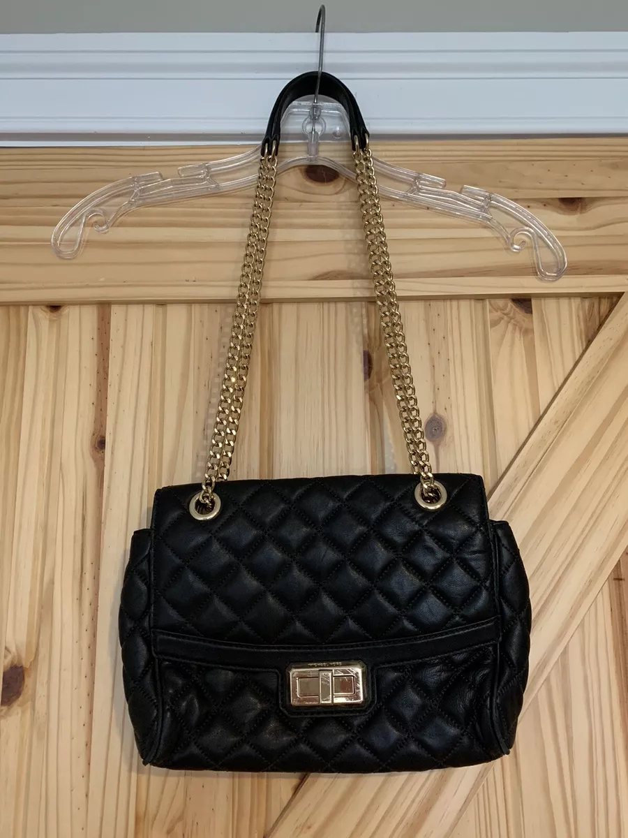 Leather Iside continental purse with chain