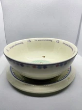 Wedgwood Beatrix Potter  Christening Bowl And Dish