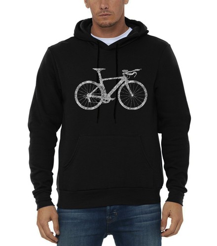 Men's Sketch Bike Black Hoodie Sweater 