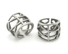 Adjustable Ring Antique Silver Plated brass 18mm 8US inner size 3364