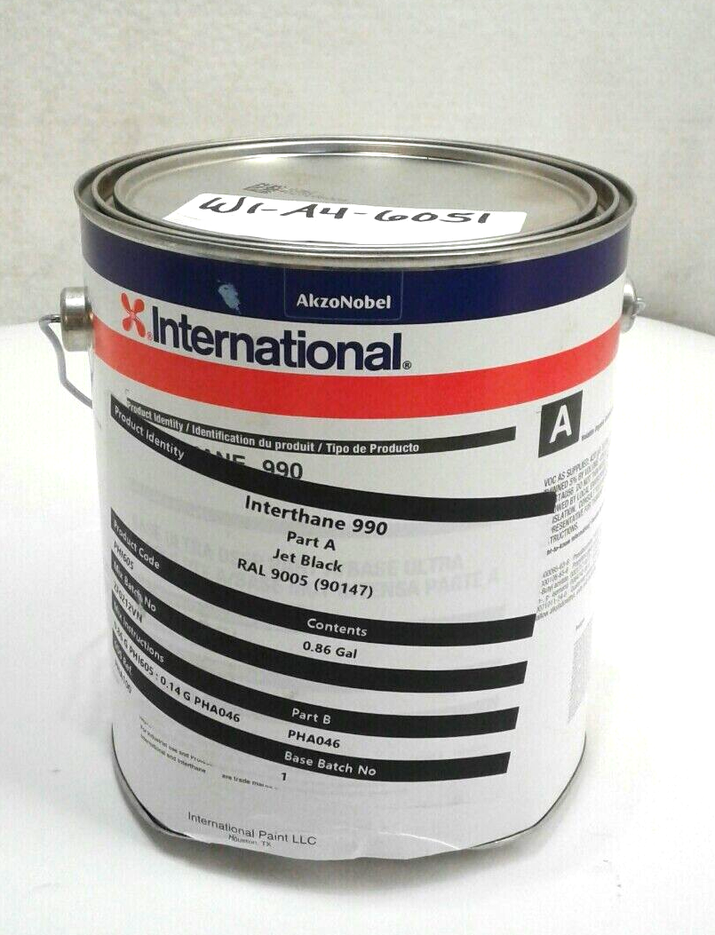 AkzoNobel PHI605 Interthane 990 Part A Jet Black RAL 9005 (90147