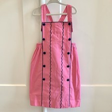 The Proper Peony Scallop Pink Apron Dress Size 6 Girls 