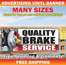 BRAKE SERVICE REPAIR Advertising Banner Vinyl Mesh Sign Auto Repair Shop Garage