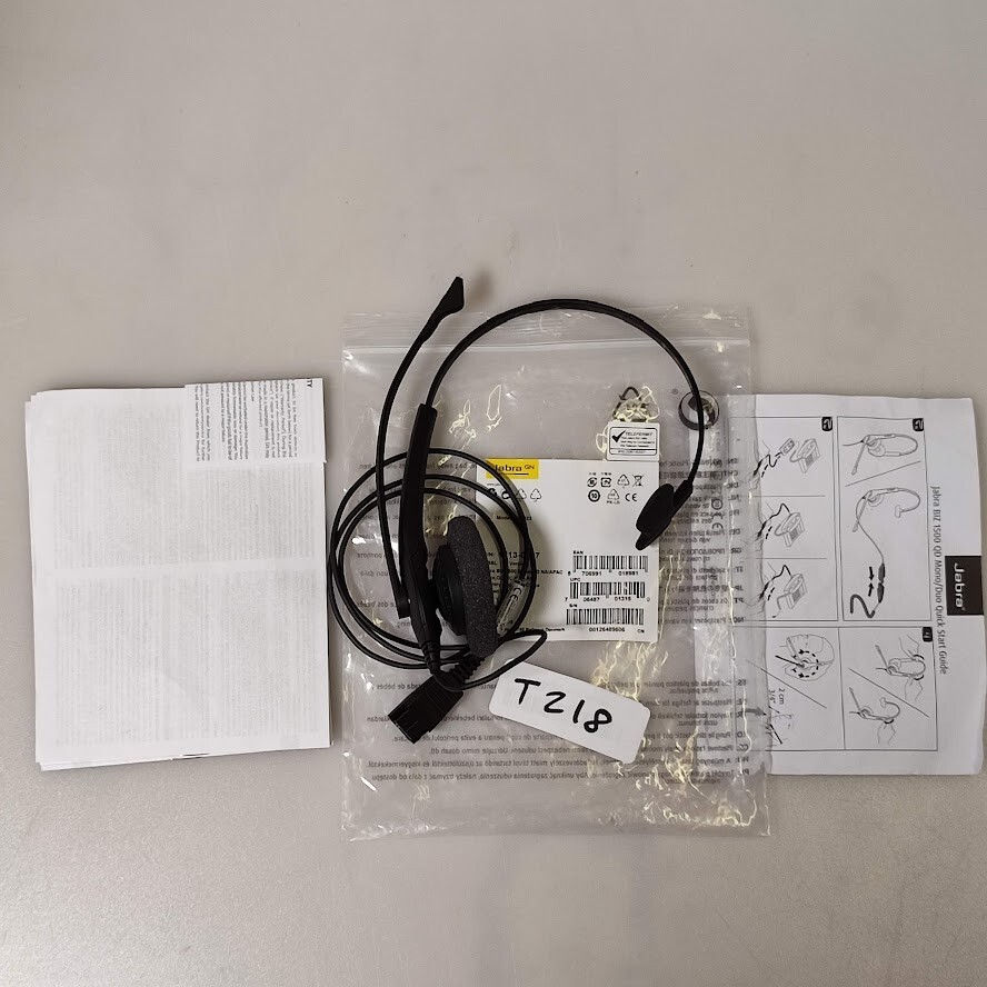 Jabra BIZ 1500 Headset, Mono, Quick Disconnect, Wired, 1513-0157