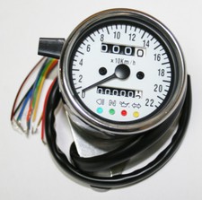 Custom Led Mini Speedometer Kph 100kph2330rpm Chrome Body White Face Custom Led Mini Speedometer Kph 100kph2330rpm Chrome Body White Face