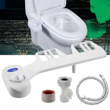Bidet Fresh Water Dual Spray Kit Non Electric Toilet Seat Attachment Cold Wash