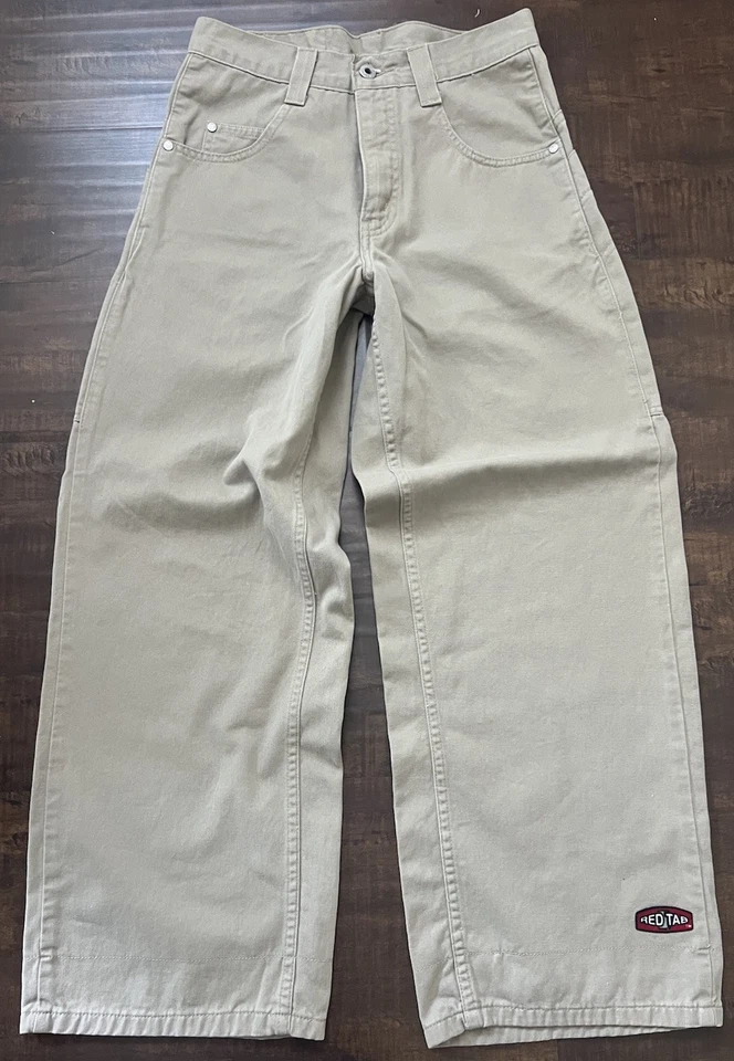 LEVI’S Women’s RARE Ankle BARREL Leg RED TAB Pant Canvas Mid Rise Bohemian sz 26 - Image 2 of 4