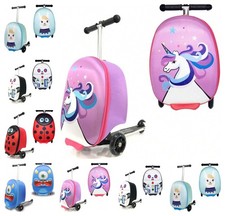 Kids Scooter Suitcase Cabin Approved Travel Holiday Luggage Folding Ride-On Bag