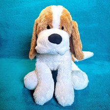 Gund Dog Beagle Hound Brown White Plush Animal Big Long Ears Fluffy Sitting Cute
