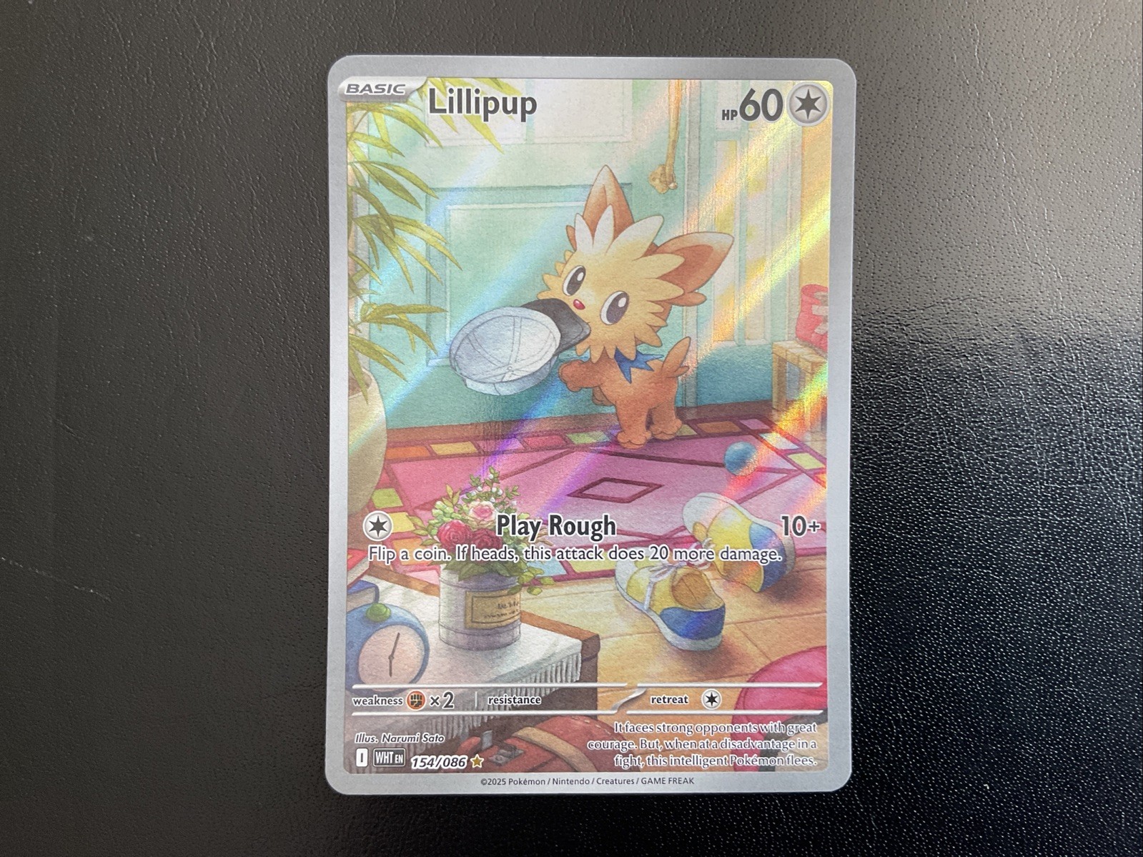 Lillipup 154/086 IR NM White Flare (WHT) Illustration Rare Pokemon Card