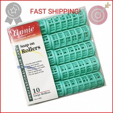 Annie Snap on Rollers 1003, 10 Count Green Large 7/8 Inch 4 Pack