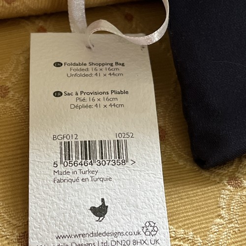 Wrendale Foldable Shopping Bag Owl Design - Picture 3 of 12