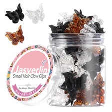 JASVERLIN Mini Butterfly Hair Clips, Small Claw 1 Count Pack of 50 , Classic