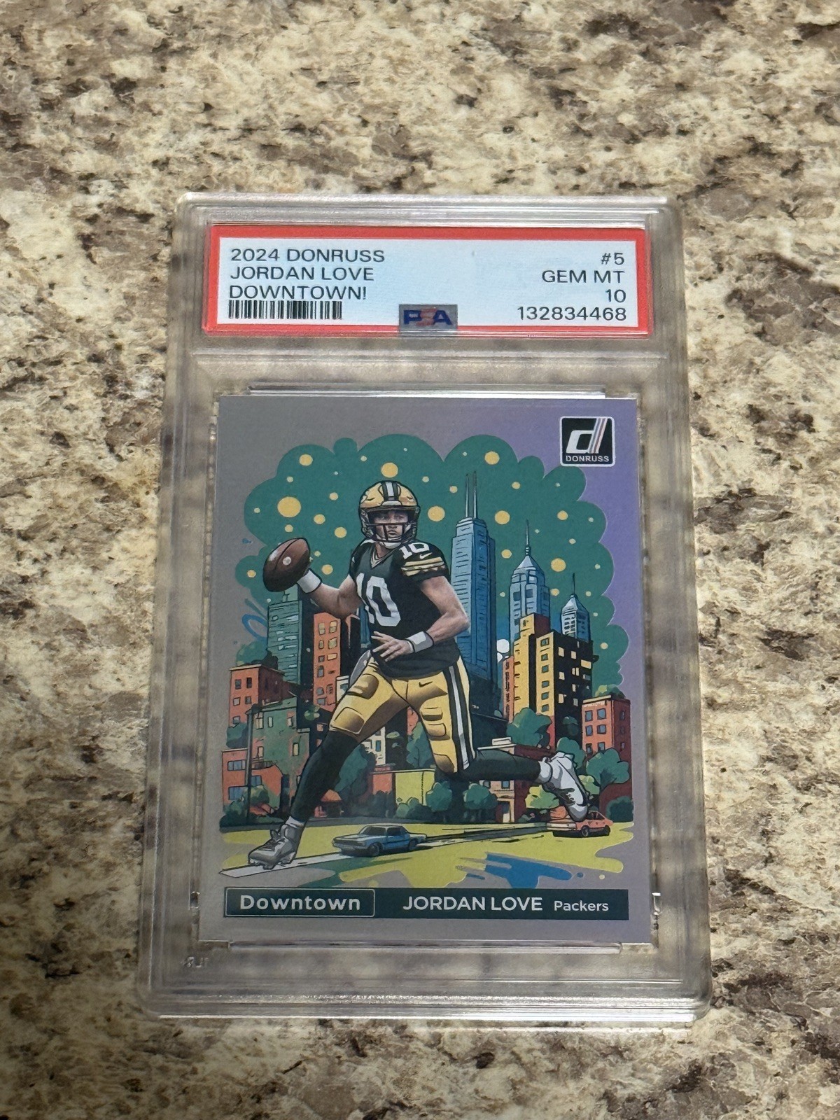 PSA 10 2024 Panini Donruss Jordan Love #5 DOWNTOWN! SSP Case Hit