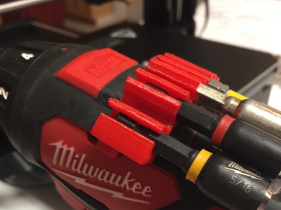 Bit Holder - Milwaukee M12 Impact Driver- 5 Slot Drill Bit Organizer 3d Printed