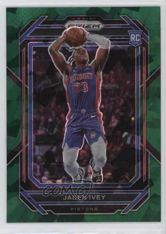 2022-23 Panini Prizm Green Ice Prizm Jaden Ivey #256 Rookie RC 14cm