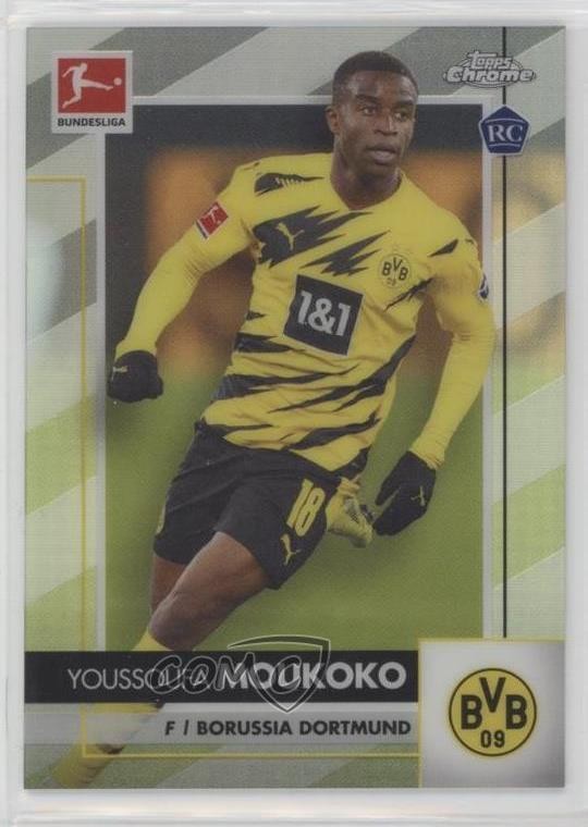 2020-21 Topps Chrome Bundesliga Refractor Youssoufa Moukoko #29 Rookie RC 12wc