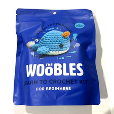 The Woobles Bjorn The Narwhal Learn To Crochet Kit for Beginners Kids Craft Set