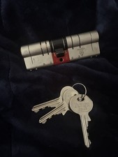 Used Ultion 45/50 3 Star Cylinder Lock, 3 Keys