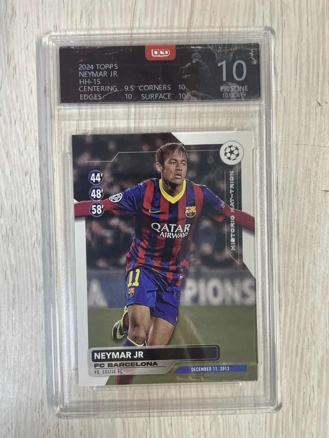 15. 2024 Topps UCL Neymar Jr Barcelona Highlights Card #HH-15 VB16