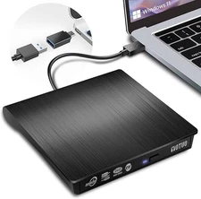 External DVD Drive, Portable USB 3.0 CD +/-RW Drive DVD Player for ROM Rewriter