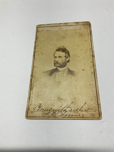 CIVIL WAR CDV UNION OFF J.K. LOVILLE SGN “YOURS WITH RESPECT’ INKED 1865 OHIO