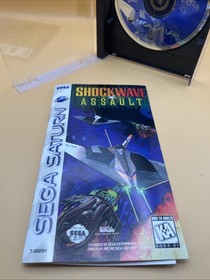 Shockwave Assault (Sega Saturn, 1994) CIB Complete w/Manual, Reg Card Tested