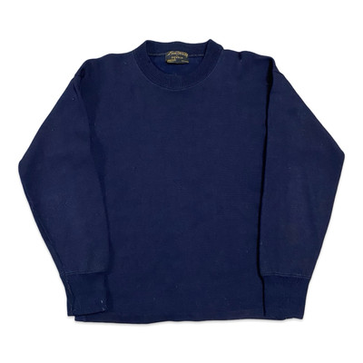 Vintage 50s Devold Sea Wolf Wool Sweater Navy Blue Size Small Norway Langevåg