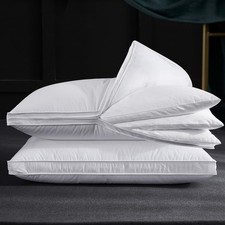 Adjustable Layer Goose Feather Pillow,Assemblable Bed Pillow,100 Soft Organi...