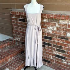 Show Me Your MuMu Claire Midi Dress XL NWT Champagne Satin Wedding Guest