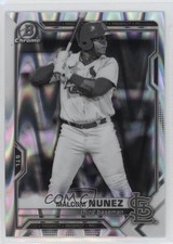 2021 Bowman Draft Chrome Black & White RayWave Refractor Malcom Nunez 0o3x