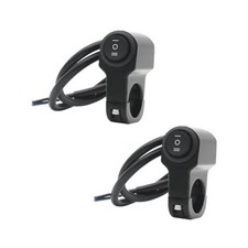 Zpana 2PCS Motorcycle Handlebar Switch, Aluminum Alloy Waterproof Three Gears