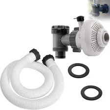 12355 Large Inlet Air Nozzle & Pool Plunger Valve with 1.5"  Pool Pump Hose