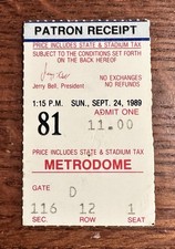 1989 BASEBALL TICKET TWINS KIRBY PUCKETT HIT #215 MLB LEADER WINS BATTING TITLE!