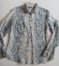 MAX VOLMARY Diamonds and Pearls Hemdbluse Gr. 40 blau-weiß
