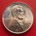 1939-D AU Lincoln Wheat Penny Cent RB Toning Sold As Pictured 813