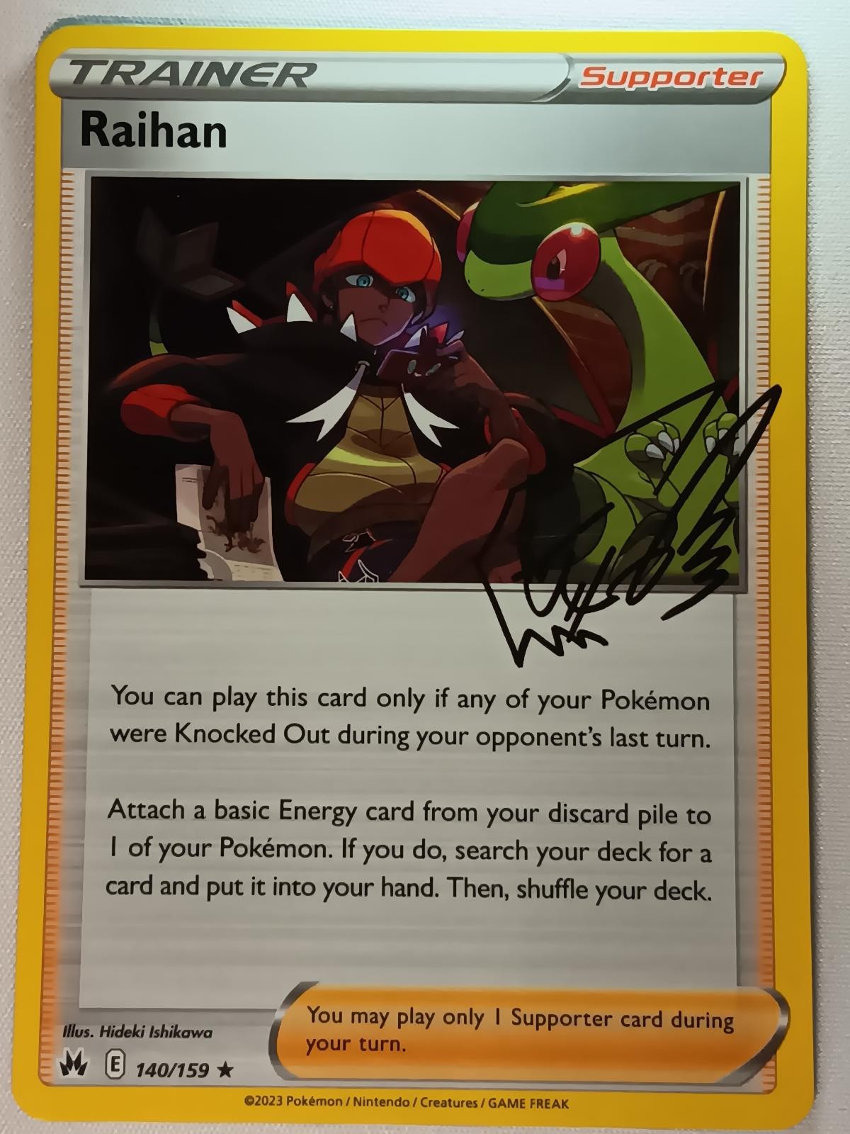 Raihan 140/159 Holo Rare Crown Zenith Pokemon Lightly Played