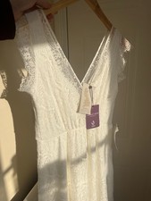 Tiffany Rose Maternity Dress Baby Shower Ivory White Size 8-10 BNWT Wedding Day