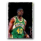 Shawn Kemp #3 Art Card Limited 39/50 Edward Vela Signed (Seattle Supersonics)
