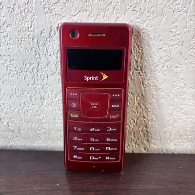 #ad #ad UNTESTED Samsung Upstage SPH M620 RED Sprint Cellular Dual Front Phone $34.99