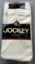 Vintage Jockey Classic Midway Brief 1-Pack Cotton Front Fly Design Size 42
