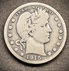 1915 BARBER QUARTER ** A VERY GOOD COIN **   (7860)