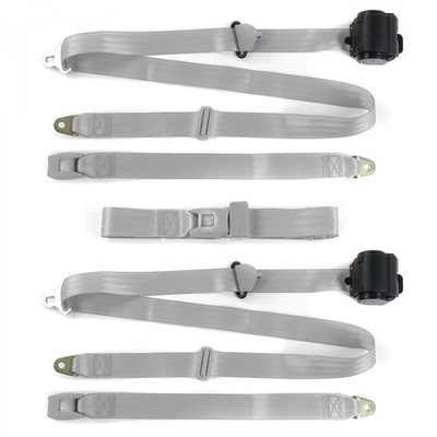 Chevy Impala 1971 - 1976 Standard 3pt G/G Retractable Bench Seat Belt Kit - 3 Be