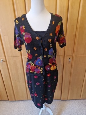 Peruvian Connection Gr.S Strickkleid/Strickjacke , Vintage 