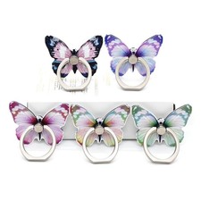 Cute Butterfly Phone Ring Finger Holders, Cell Phone Ring Stands Mount Smartp...