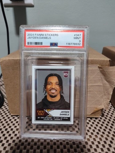 Jayden Daniels Panini Rookie Sticker PSA 9