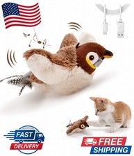 USB Interactive Flying Bird Cat Toys Electronic Pet Simulation Sparrow Toy